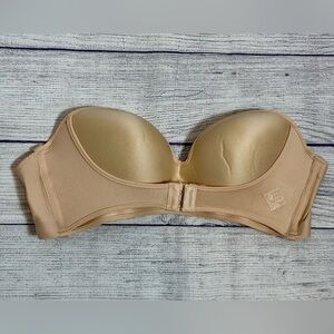 Beige Strapless Bra 34D Convertible Multi-Way Nude
 T- Shirt Bra